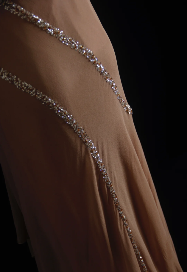 Classy Halter Chiffon Sequin Beaded Mermaid Long Wedding Guest Dress Formal Party Dress D1663