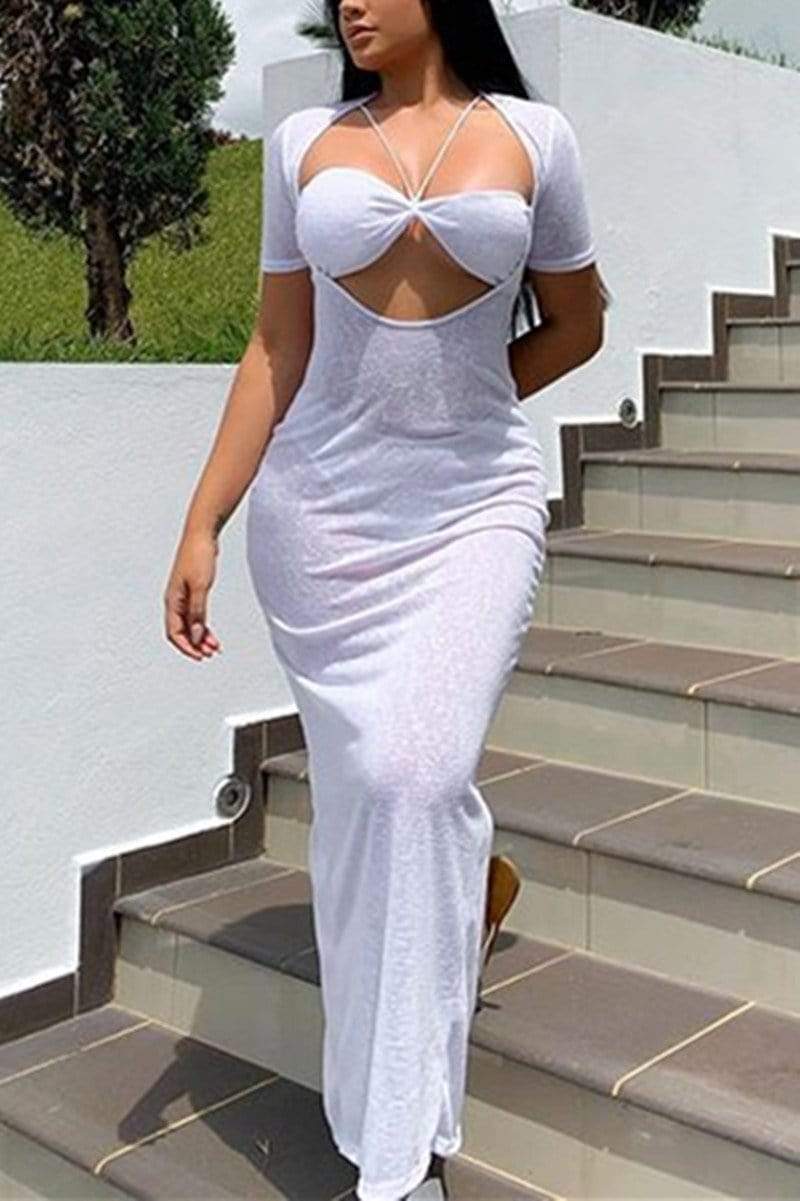 Sexy Stitching Party Maxi Dress  Fashionpara