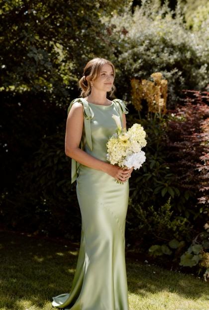 Classy Spaghetti Straps Satin Mermaid Formal Bridesmaid Dress D1112