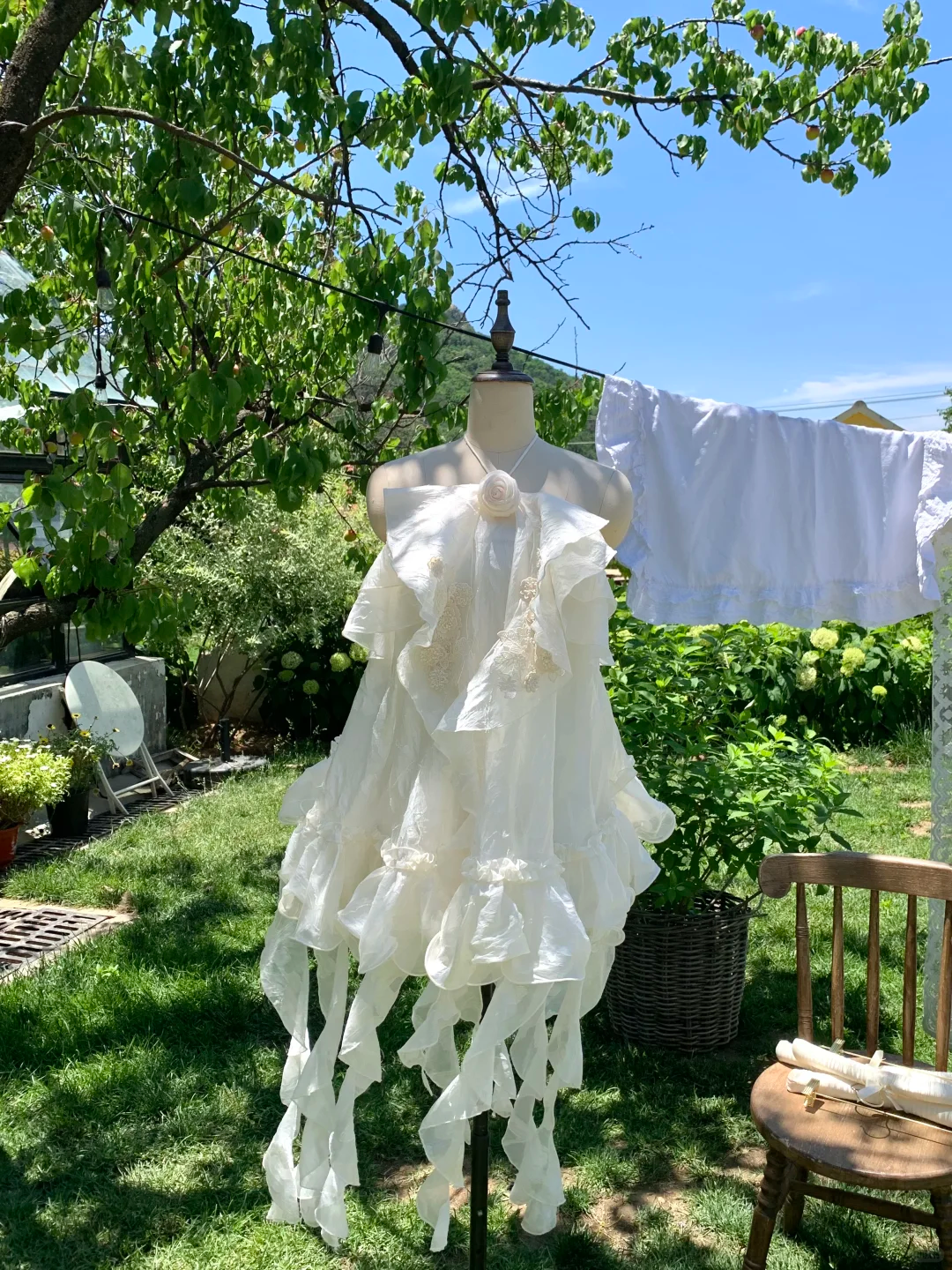 Classy Halter Chiffon White Short Party Dress Formal Homecoming Dress Birthday Outfits D403