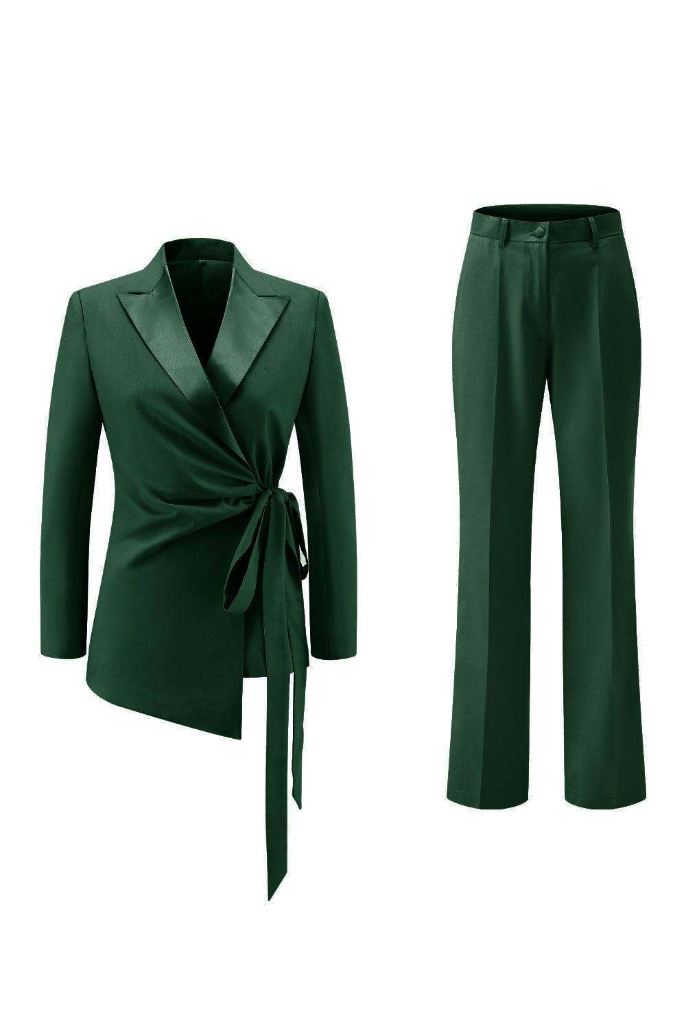 Lilac 2 Piece Peak Lapel Women Prom Suits with Sash