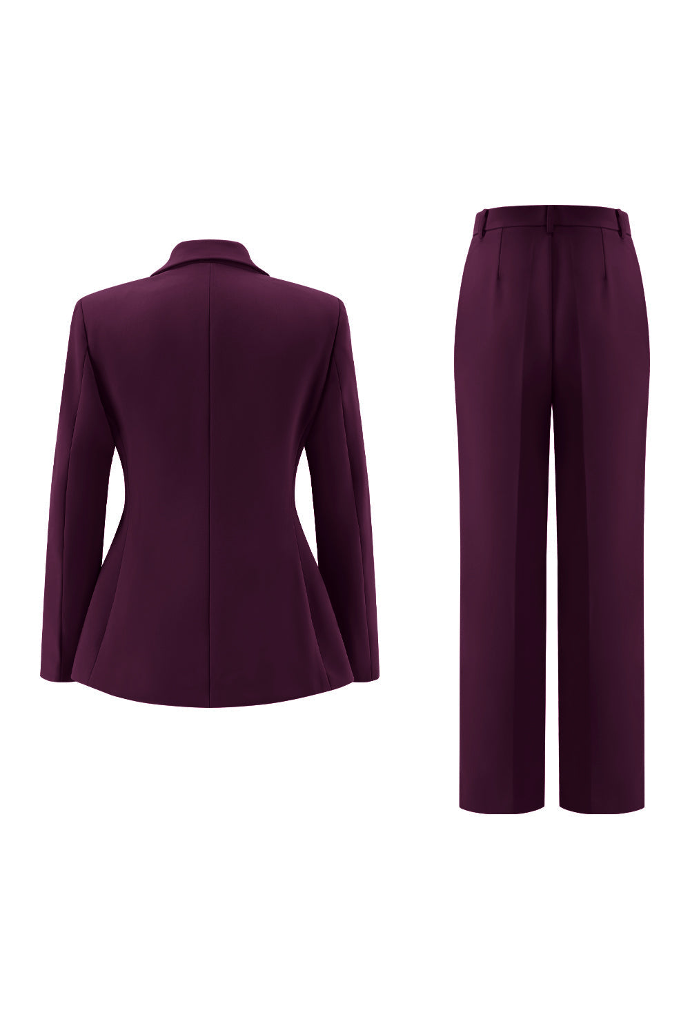 Fuchsia 2 Piece Double Breasted Women Prom Suits