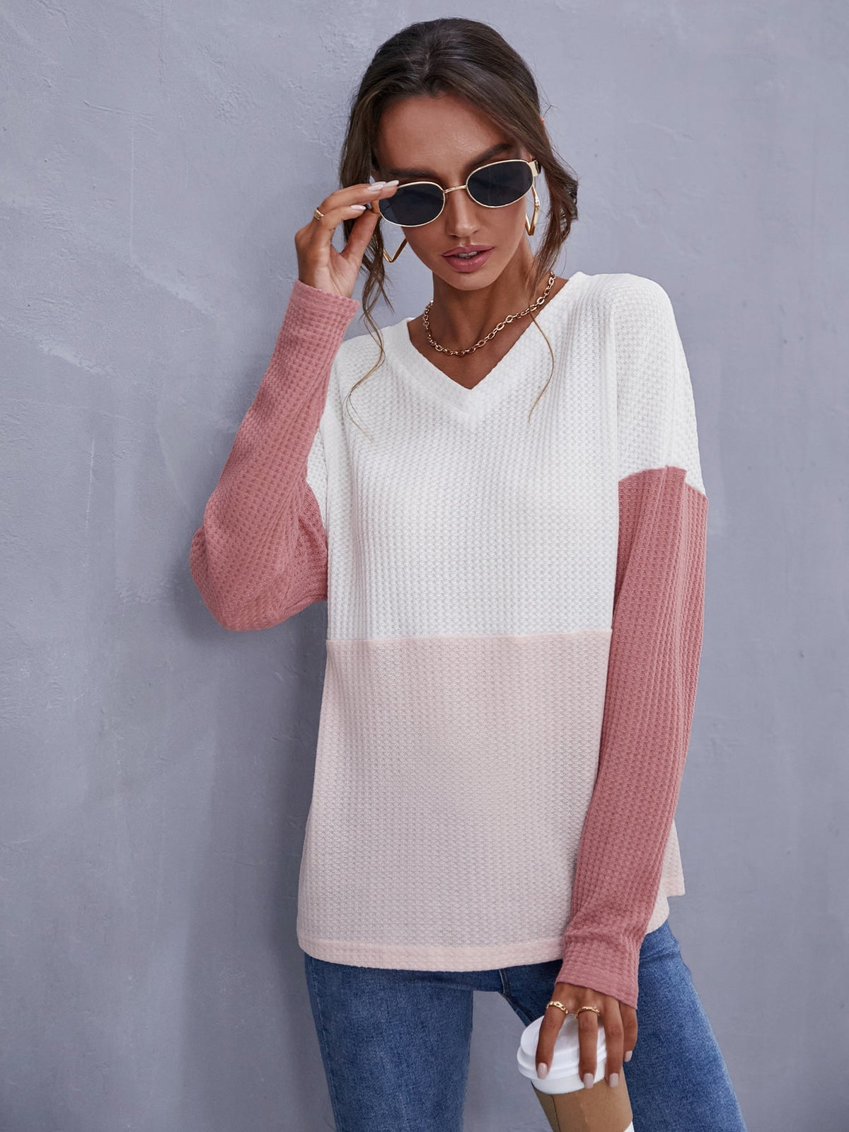 KittenAlarm - Drop Shoulder Colorblock Tee