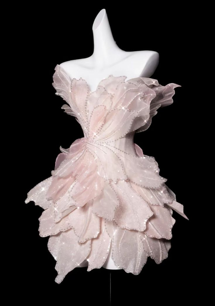 Pretty Pink Organza Sequin Beaded Homecoming Dress Strapless Birthday Party Dress S255