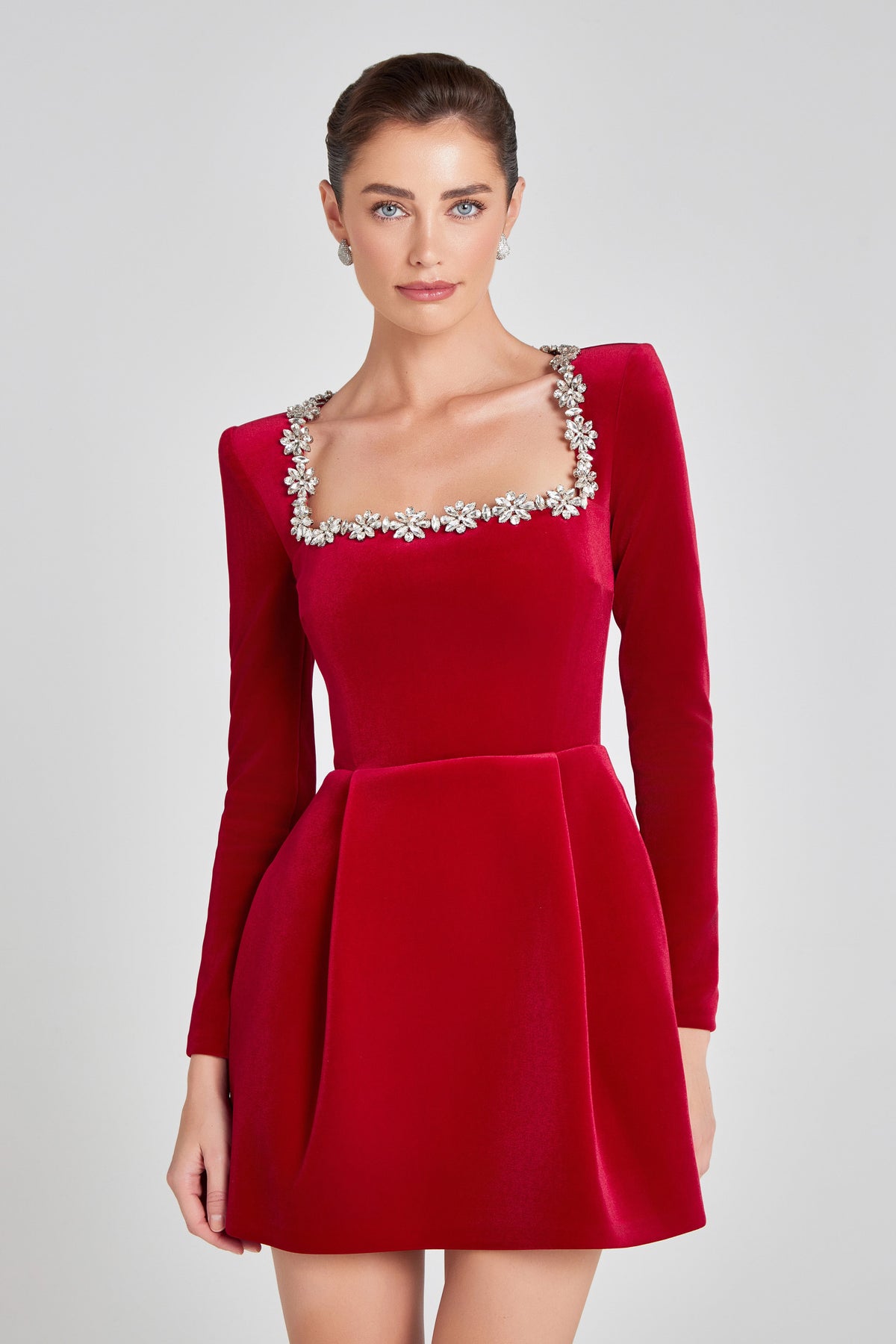 Jolie Velvet Mini Dress - View 10