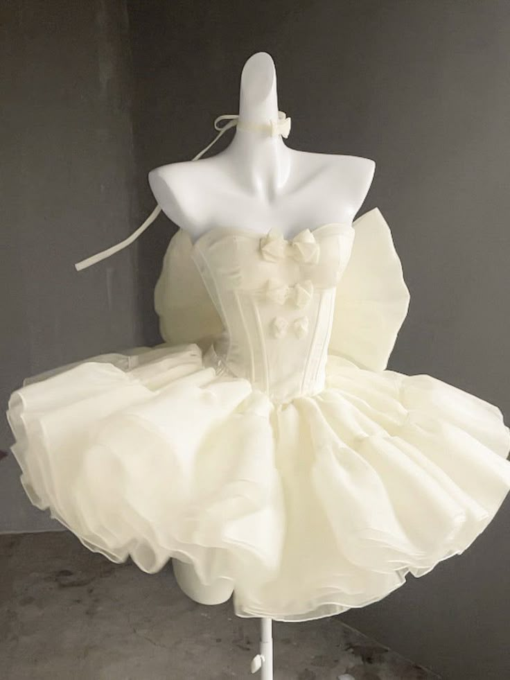 Sweet Princess Yellow Organza Birthday Dress Short Party Dress With Bow S226