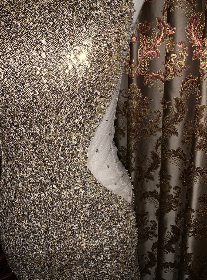 Sparkly Gold One Shoulder Sequin Mermaid Evening Dress Long Party Gown D1722