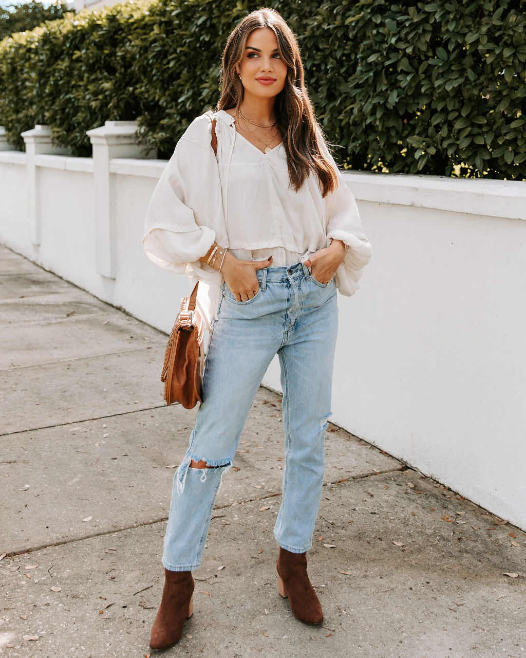 Wing It Statement Sleeve Blouse - Fashionpara