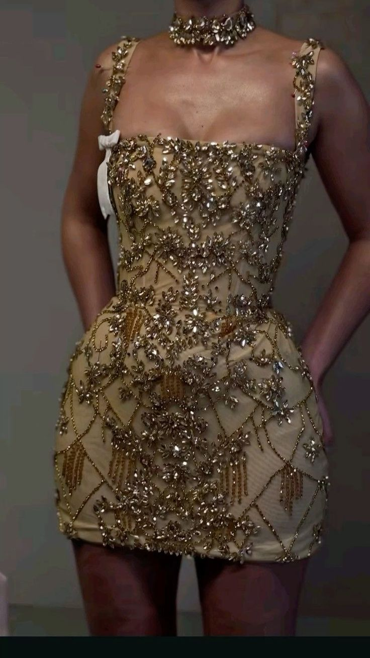 Luxury Sheath Square Neck Gold Short Formal Grade Homecoming Dresses Gold Cocktail Dress S337