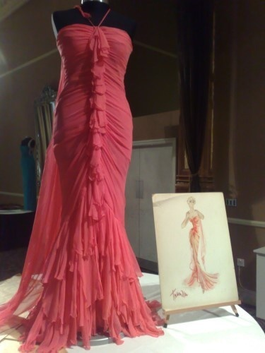 Elegant Pink Halter Chiffon Layered Pleated Mermaid Prom Dress Long Birthday Party Dress D1299