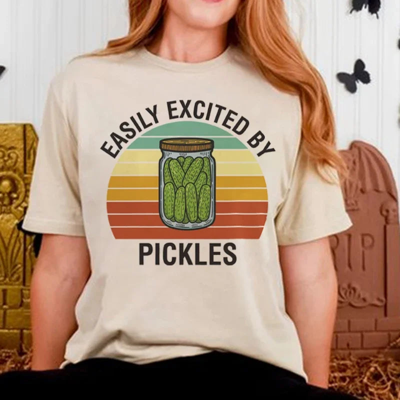 Easily Excited By Pickles T-shirt - Fashionpara