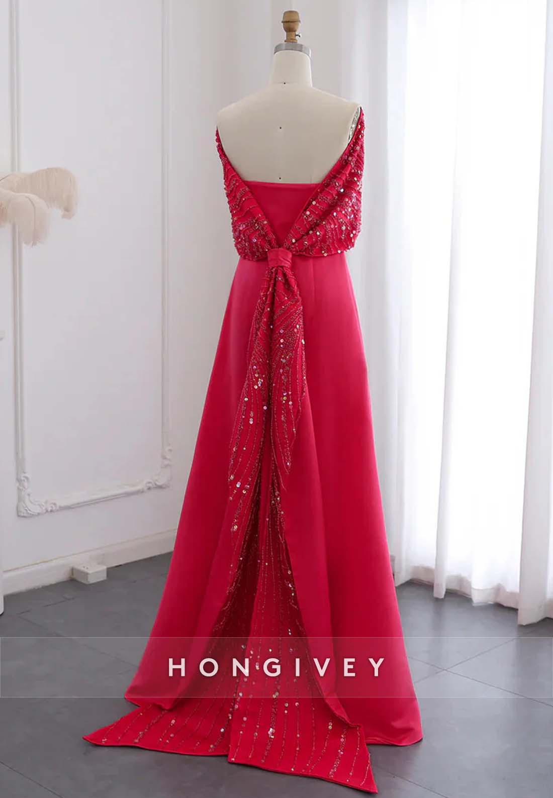 Floor-Length Pleated Mother of the Bride Beading A-line Shawl Evening Gown