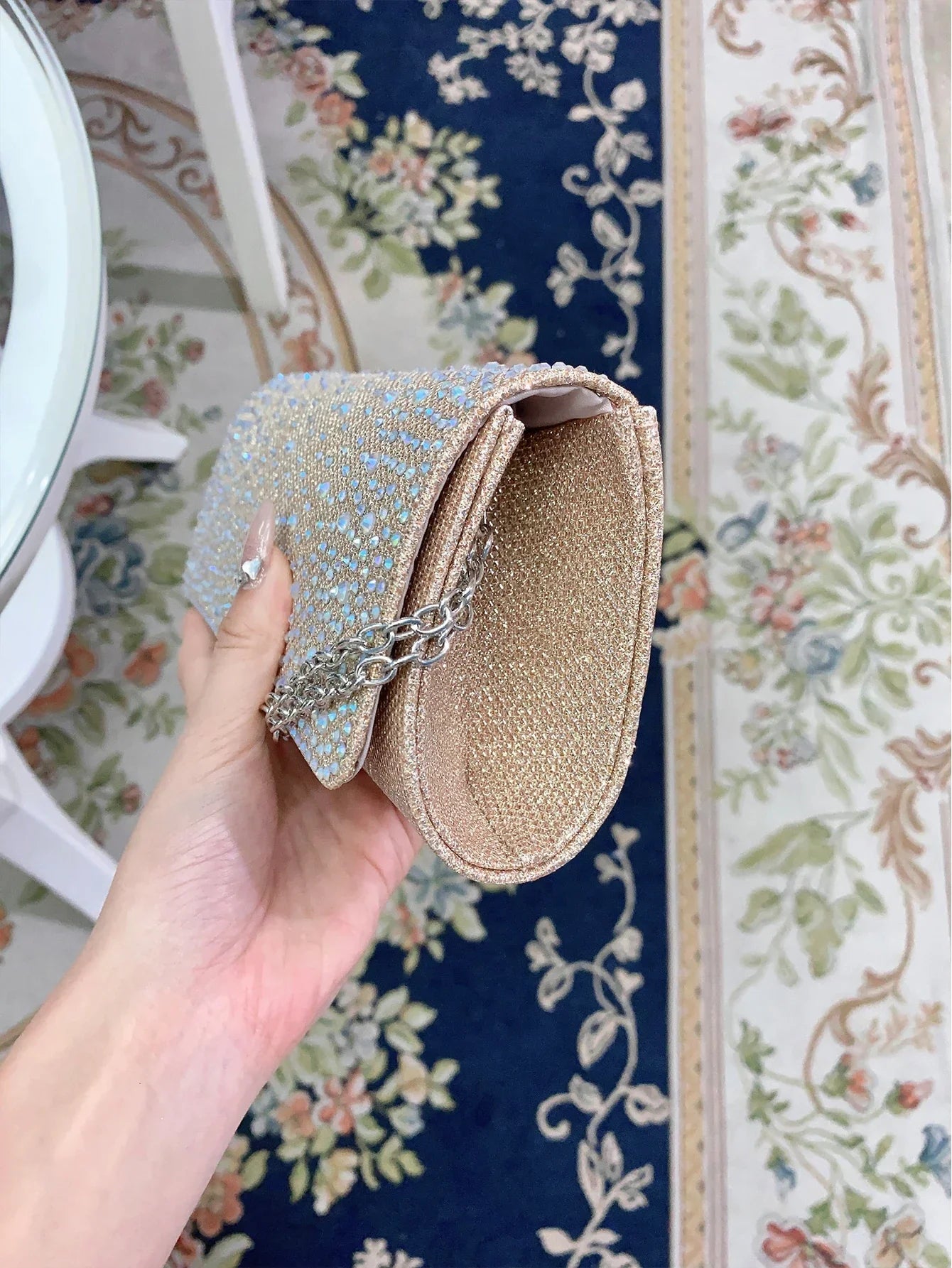 Elegant Sparkling Rhinestone Dinner Banquet Envelope Bag