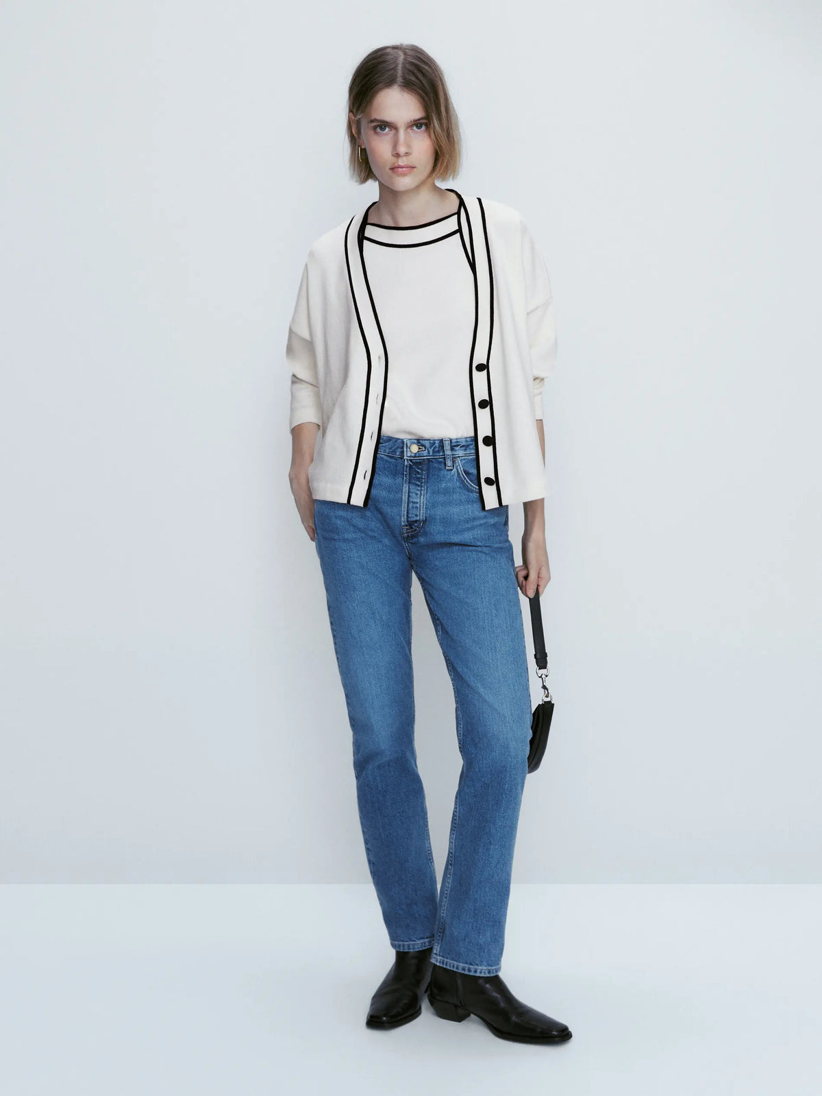 Style College Style Contrast Color Casual Cardigan