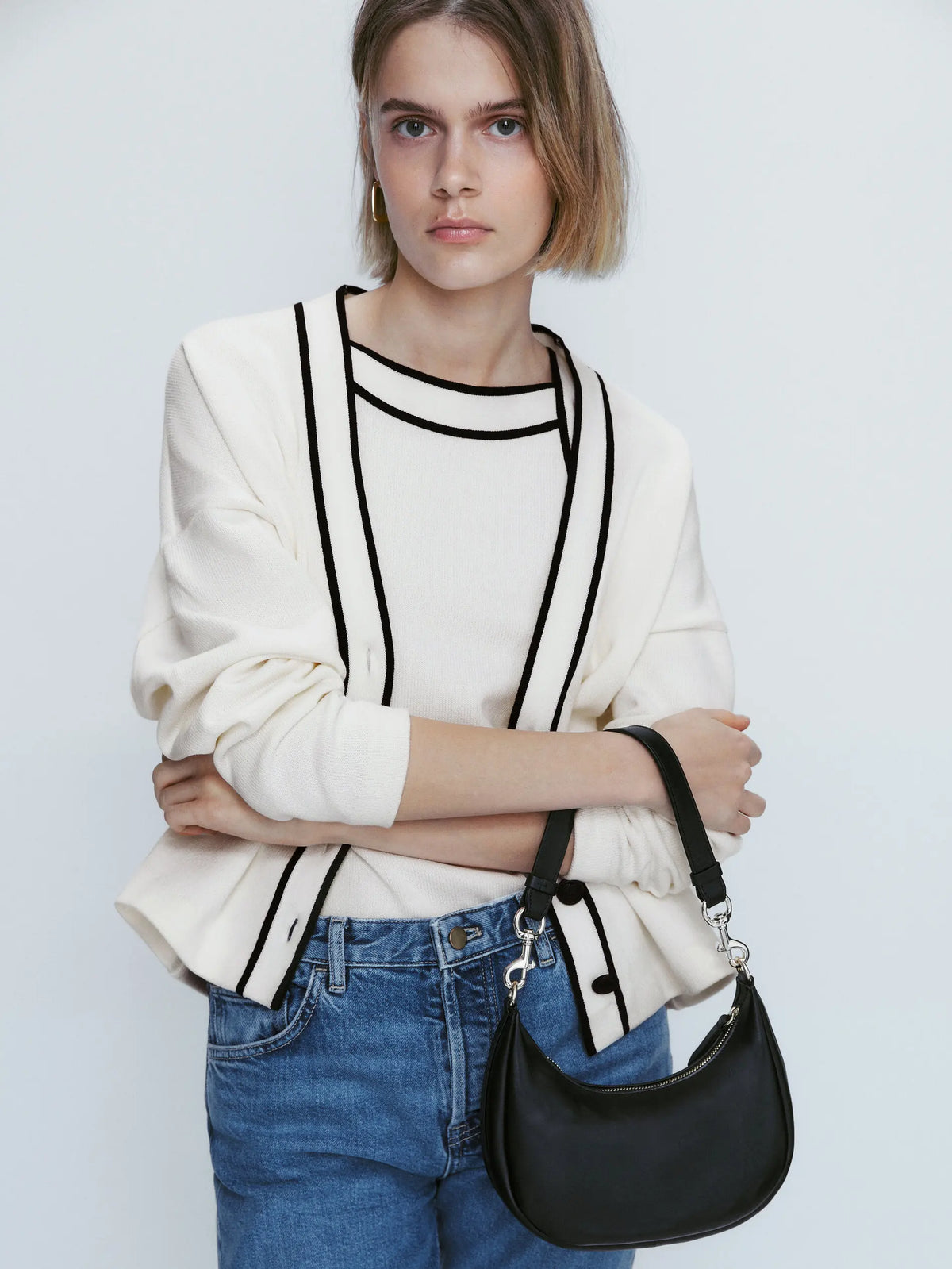 Style College Style Contrast Color Casual Cardigan 2