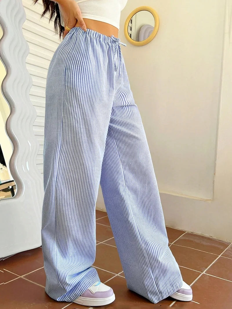 Striped Casual School Season Daily Wear Pant