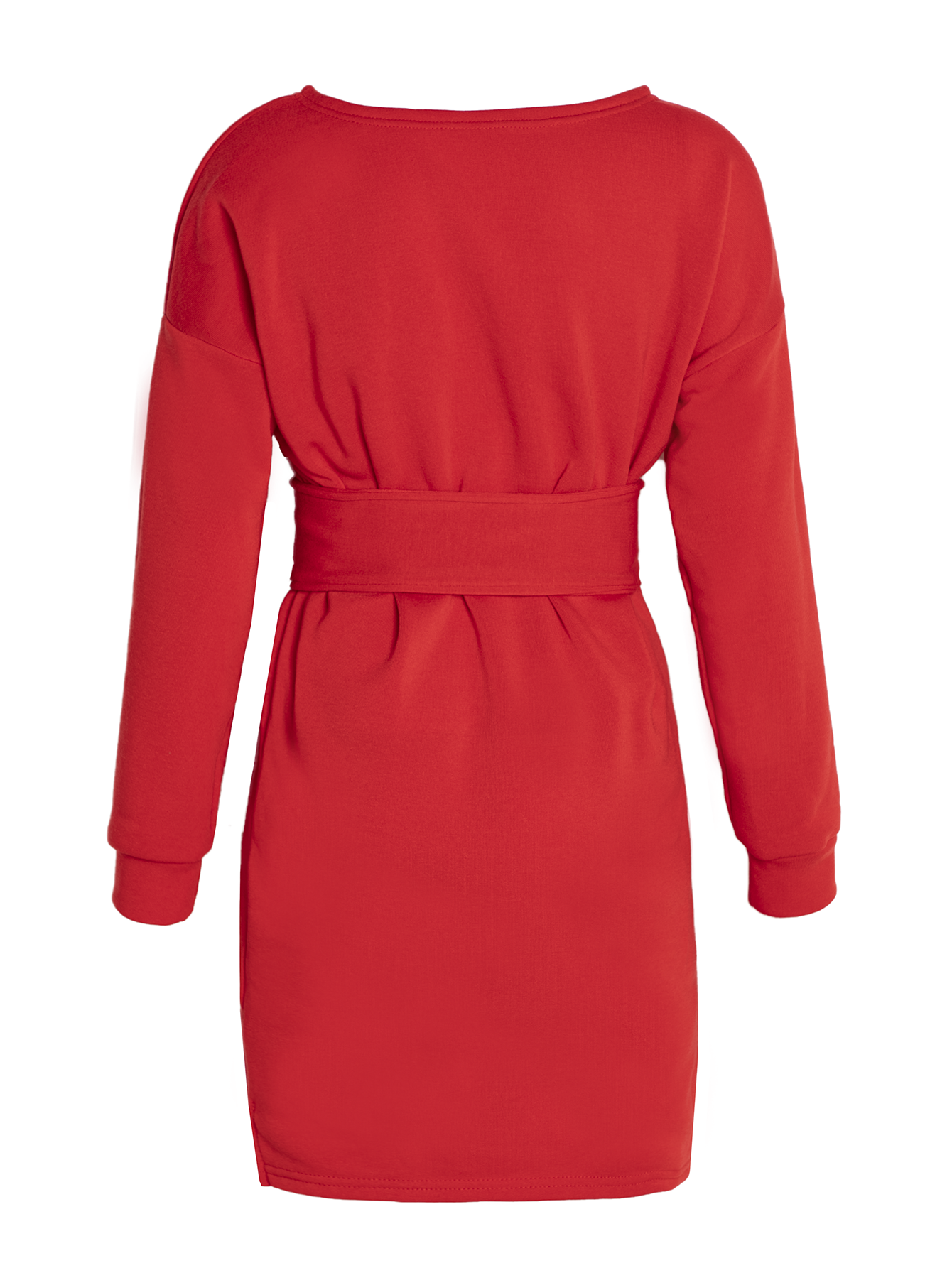 Eyelet Lace Up Knot Corset Sweatshirts Dress - Fashionpara