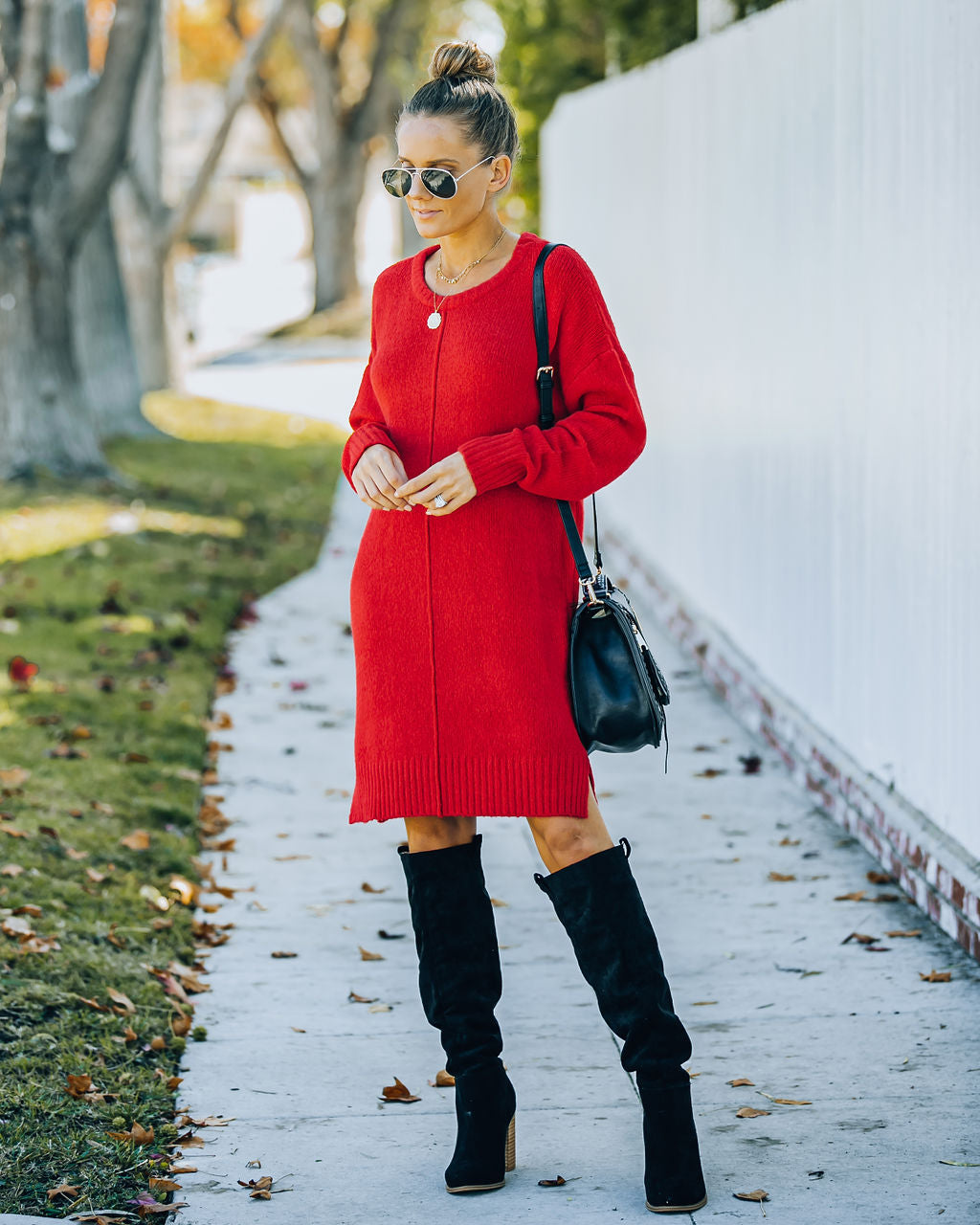 Smoky Mountain Red Sweater Dress for Effortless Style
