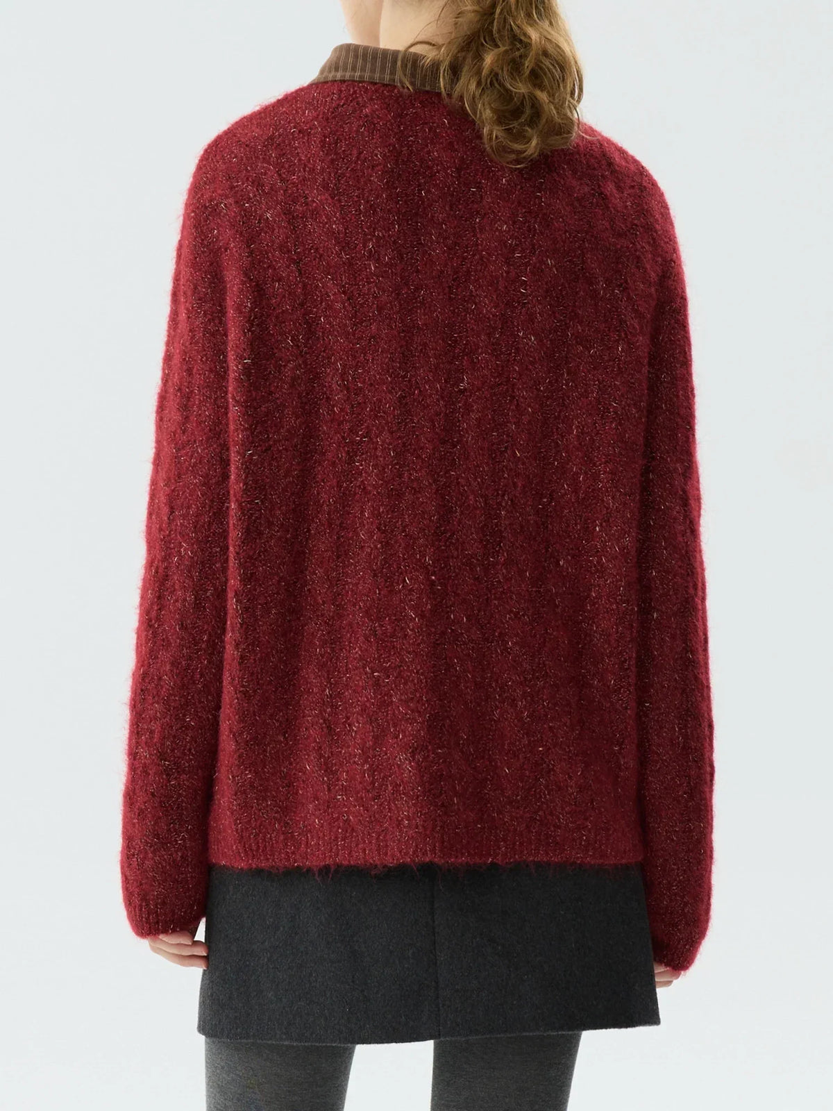 New Year's Red Round Neck Loose Sweater