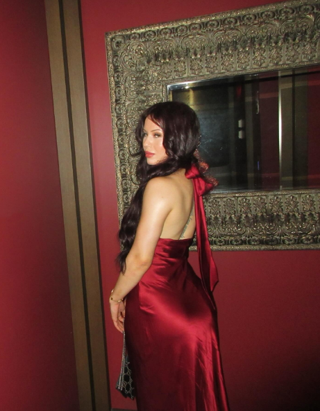 Stylish Halter Sleeveless Burgundy Sheath Long Party Dress Wedding Guest Dress D1490