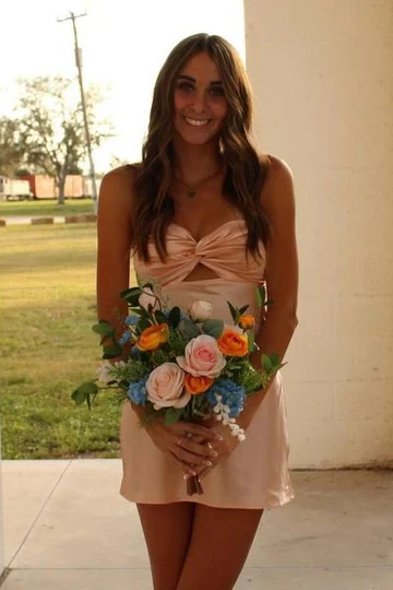 Simple Sweetheart Neck Green Sheath Mini Party Dress Short Graduation Homecoming Dress D210