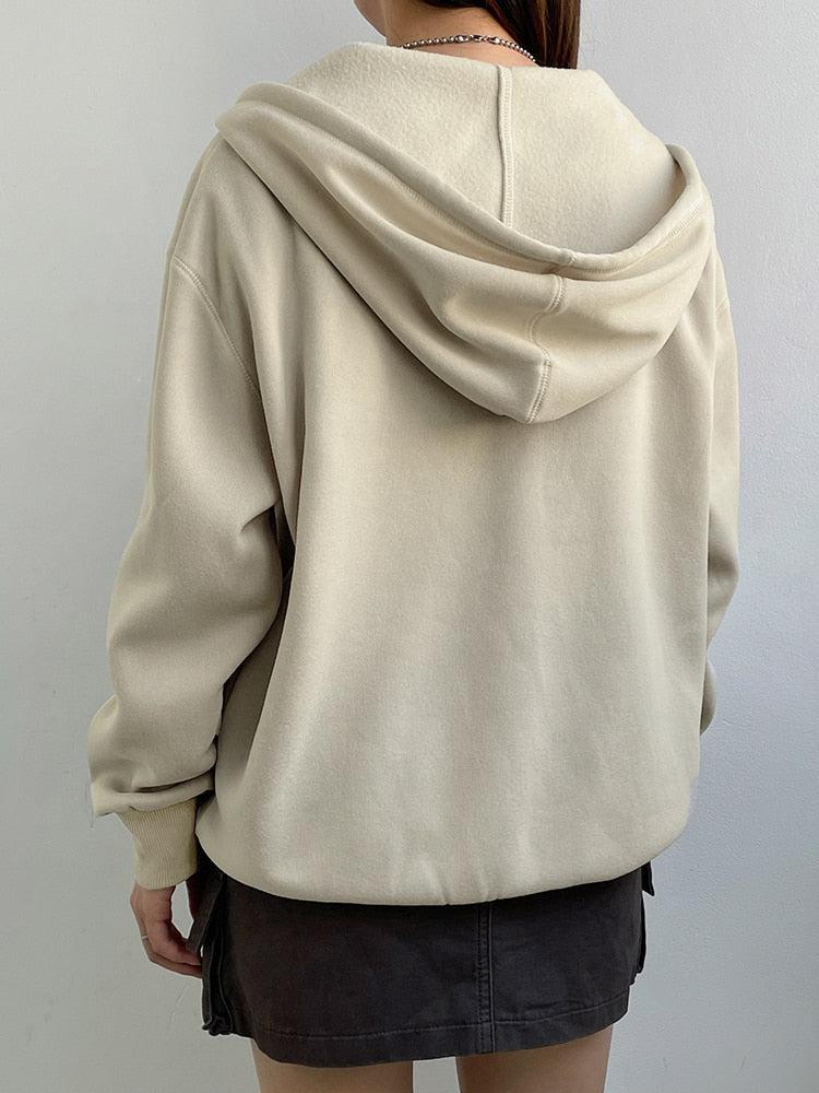 Fairy Grunge Floral Zip-Up Hoodie - Fashionpara