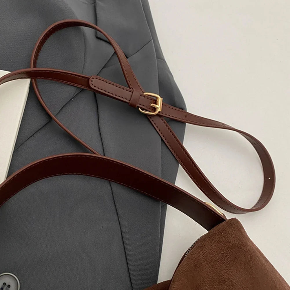Autumn Winter Matte Suede Cow Leather Handbag