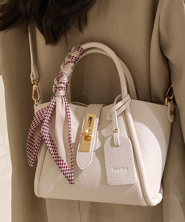 Leather Durable Faux Fashion Bag Beige CrossBody