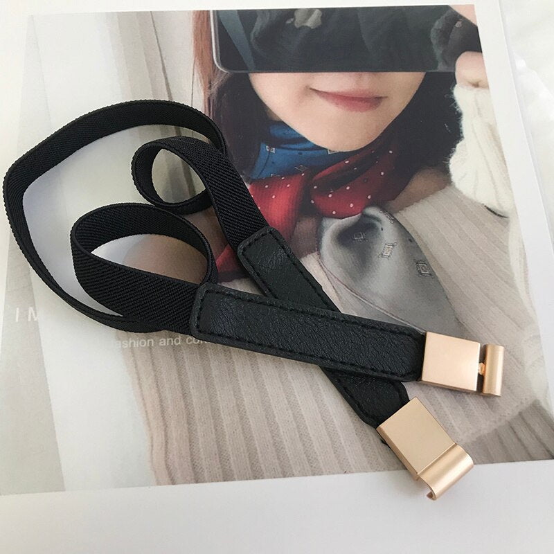 Simple Waist Elastic Dress Sweater Suit Jacket Thin Belts 2