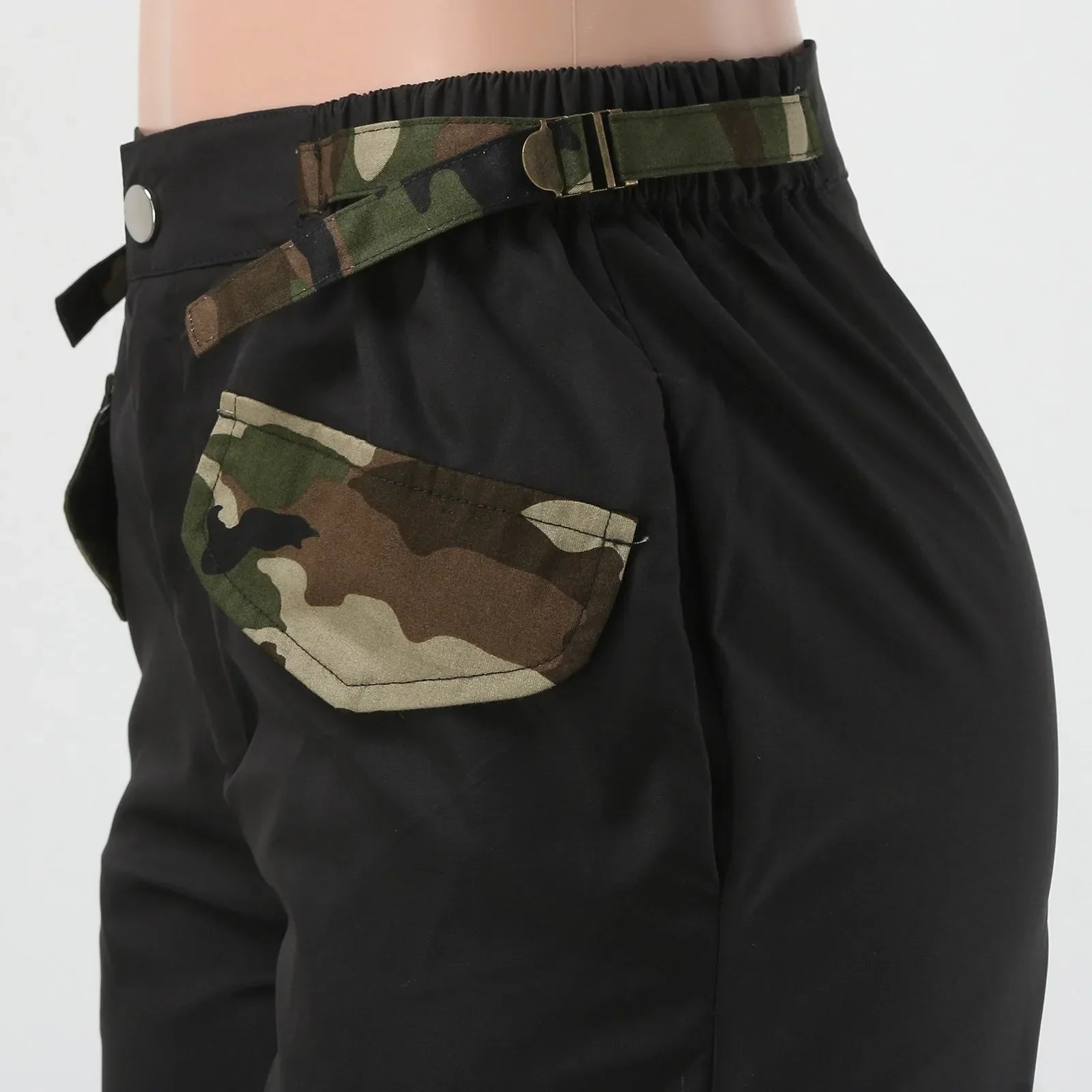 Camouflage Side Pocket Y2K Cargo Pants