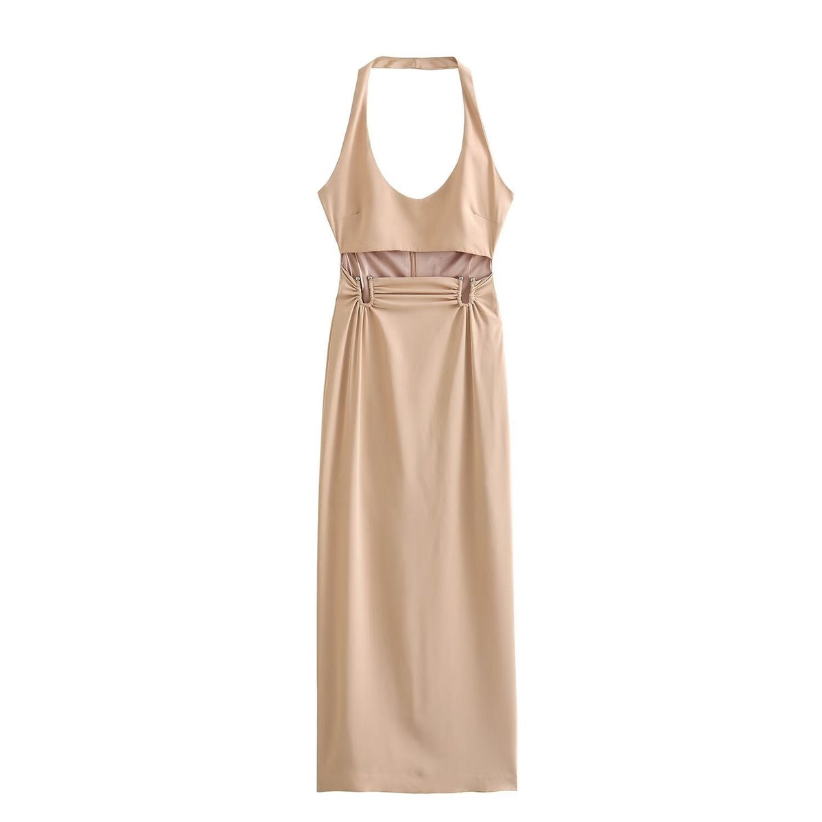 Halter Neck Sleeveless Cutout Bodycon Midi Dress 6