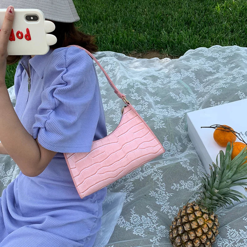 Exquisite Retro Leather Shopping Shoulder Bag