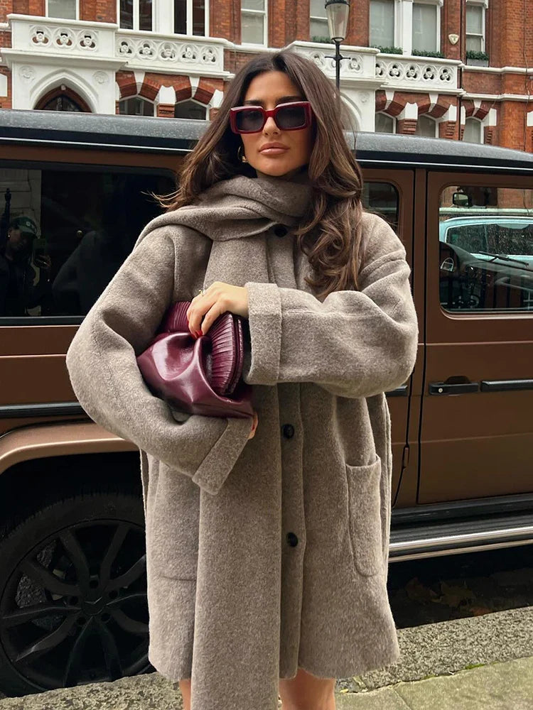 Fashion Knitted Casual Single Breasted Warm Long Sleeve Coats - Fashionpara