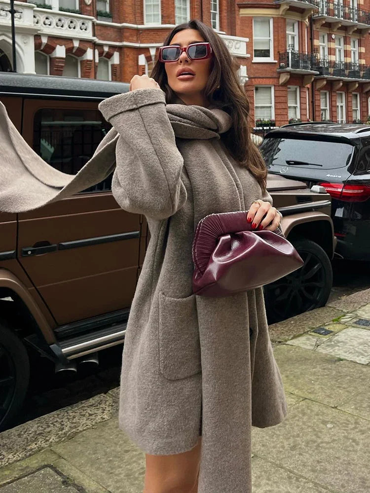 Fashion Knitted Casual Single Breasted Warm Long Sleeve Coats - Fashionpara