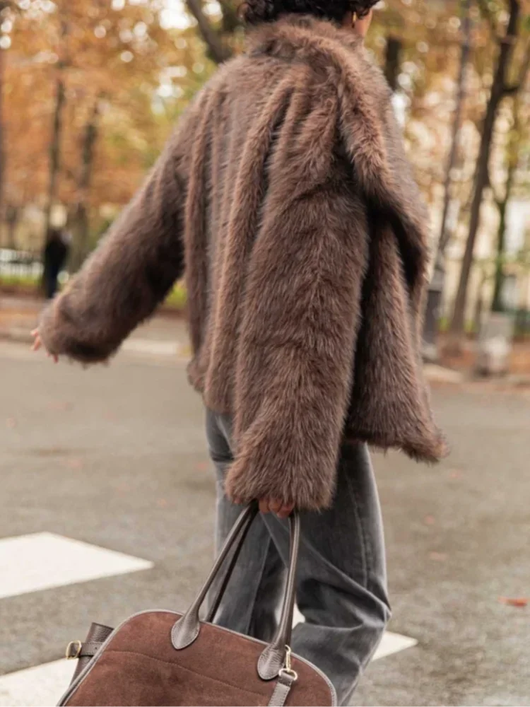 Fox Solid Fluffy Short Coat