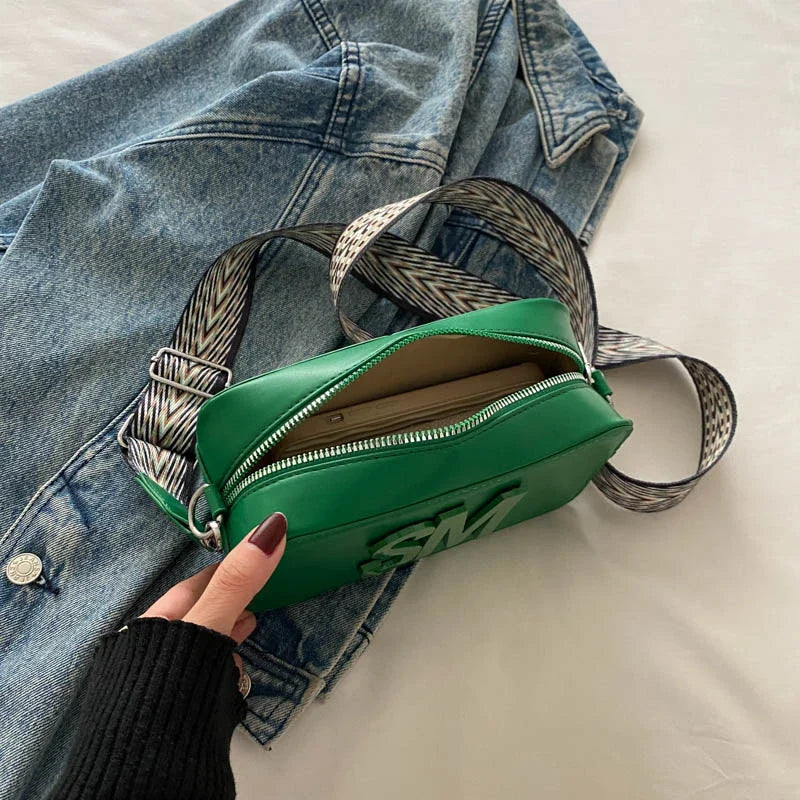 Fashion Leopard Print Letters Crossbody Bag