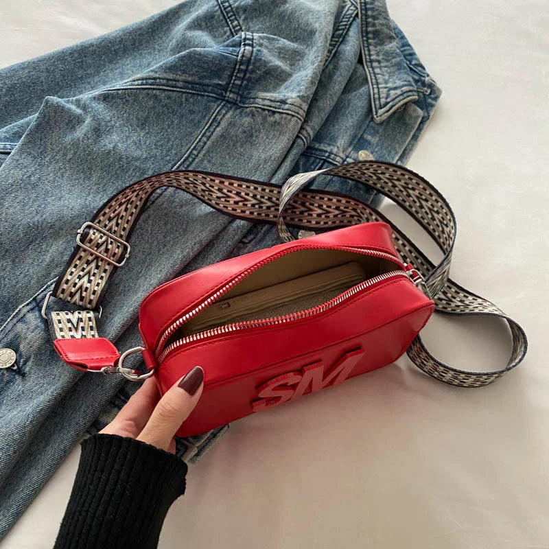 Fashion Leopard Print Letters Crossbody Bag