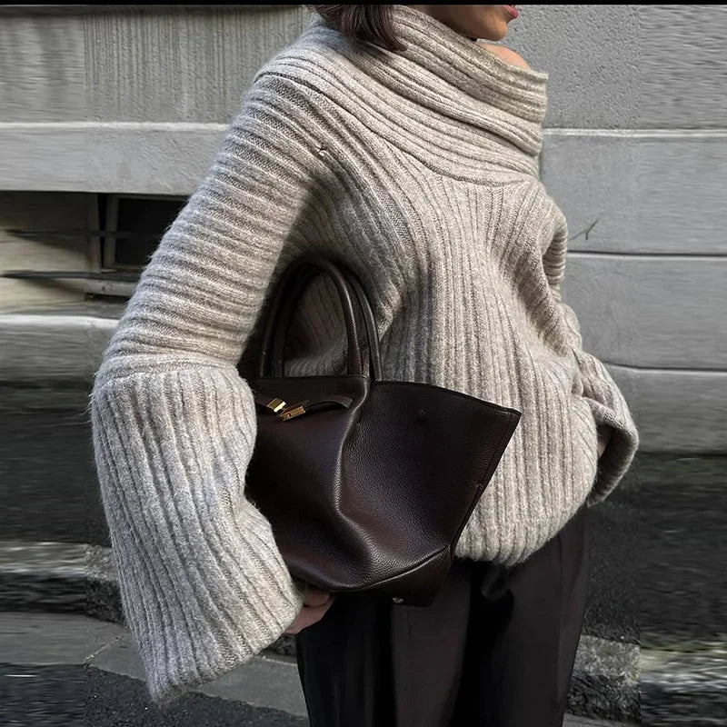 Off Shoulder Knit Sweater