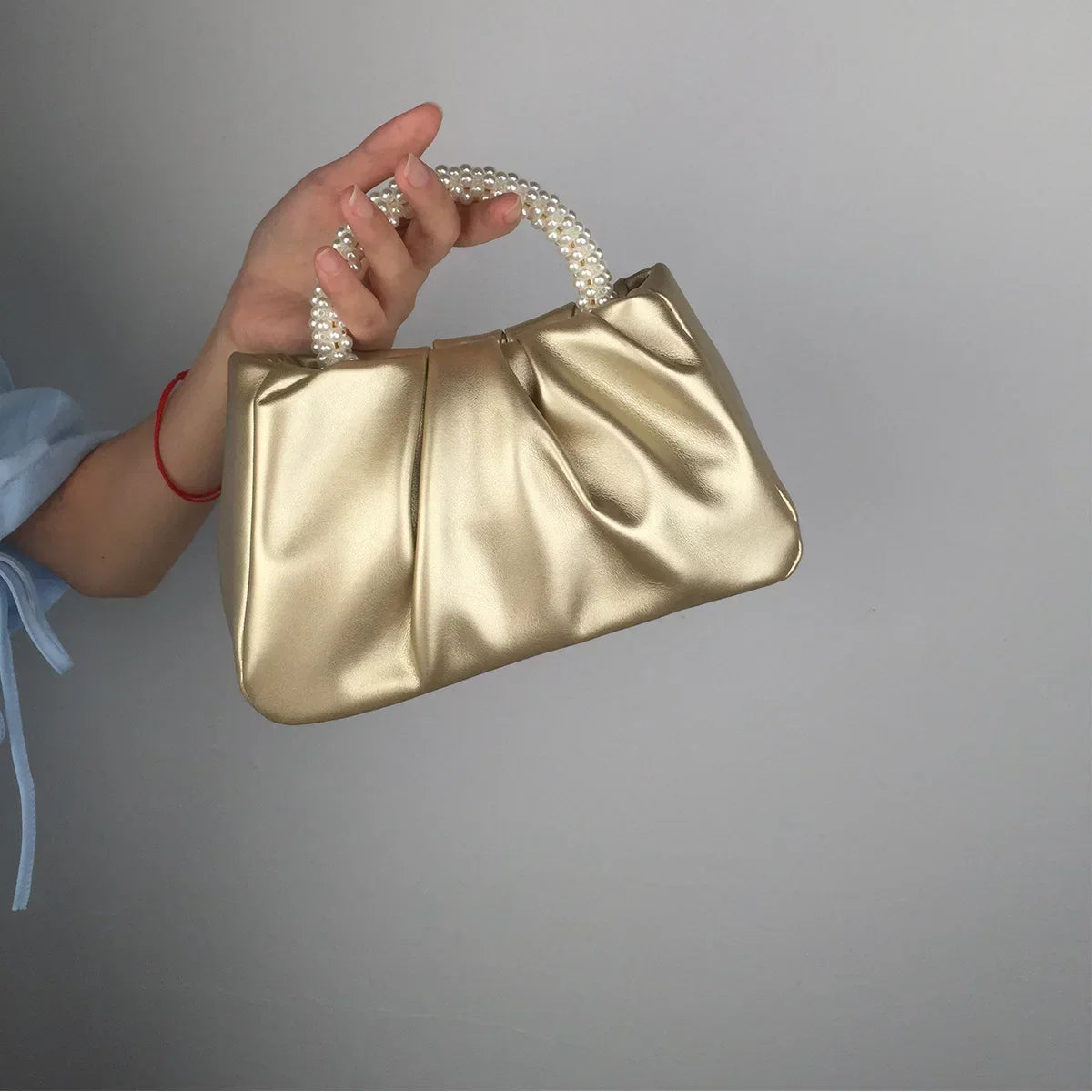 Pearl Handle Dinner Clutch Handbag