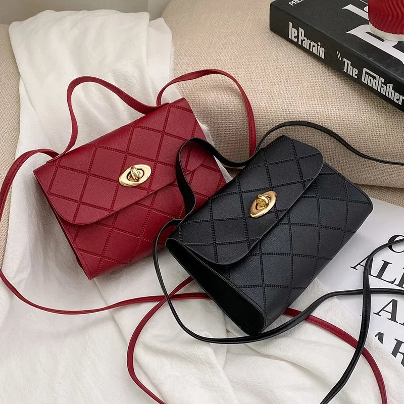 Simple PU Leather Mobile Phone Coin Crossbody Handbag - Fashionpara