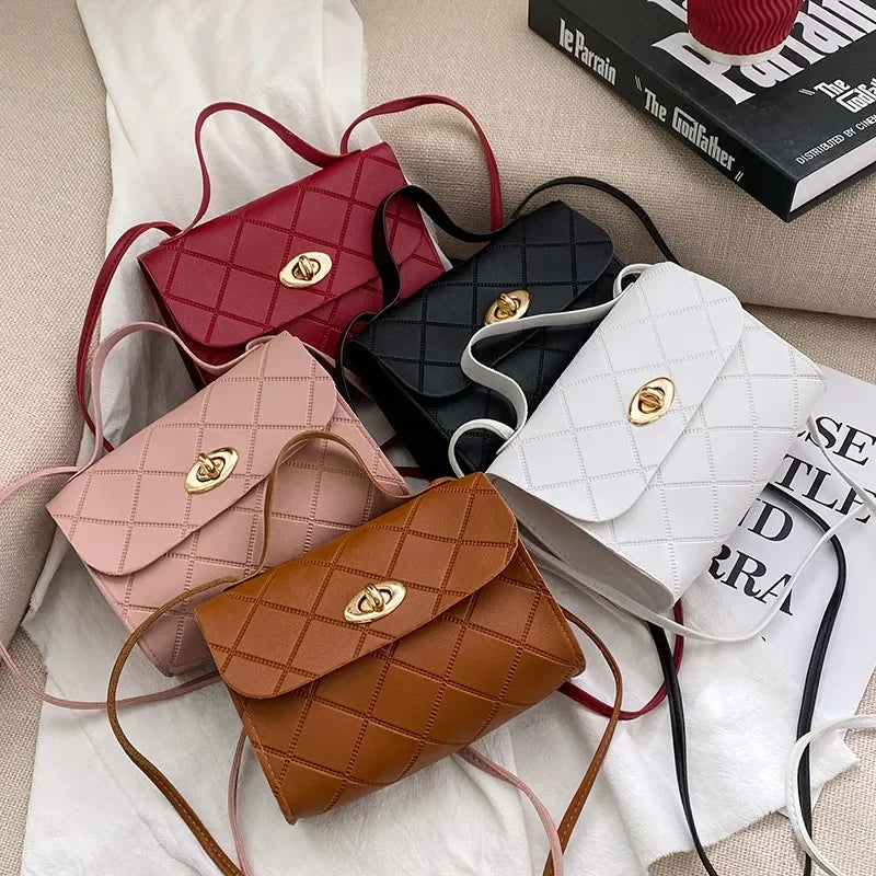 Simple PU Leather Mobile Phone Coin Crossbody Handbag - Fashionpara