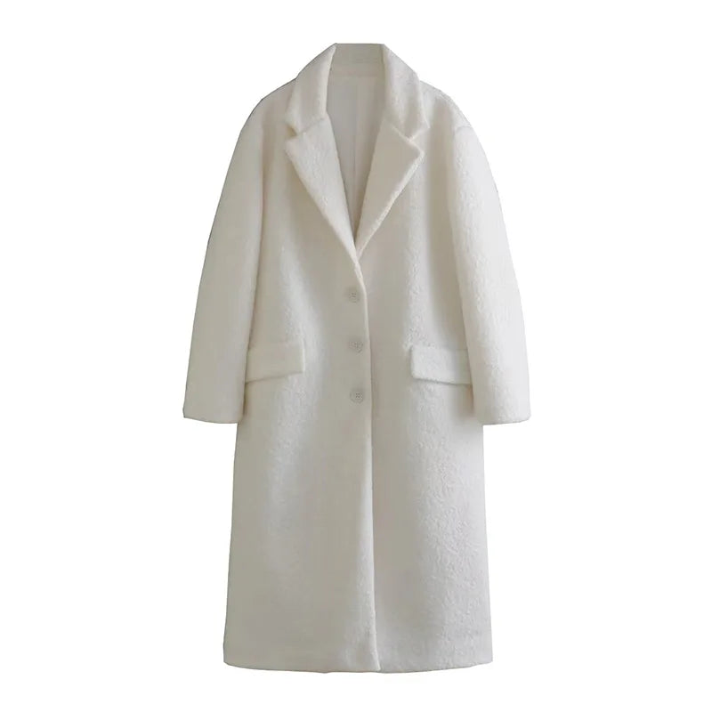 Fashion Thick Blends Elegant Long Sleeve Warm Loose Coats - Fashionpara