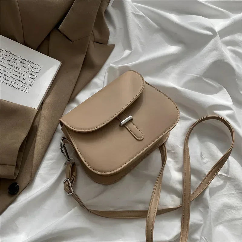 PU Leather Saddle Crossbody Shoulder Bag