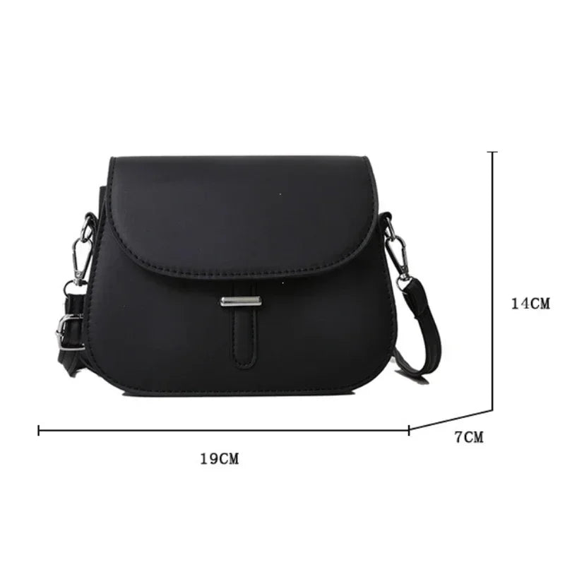 PU Leather Saddle Crossbody Shoulder Bag