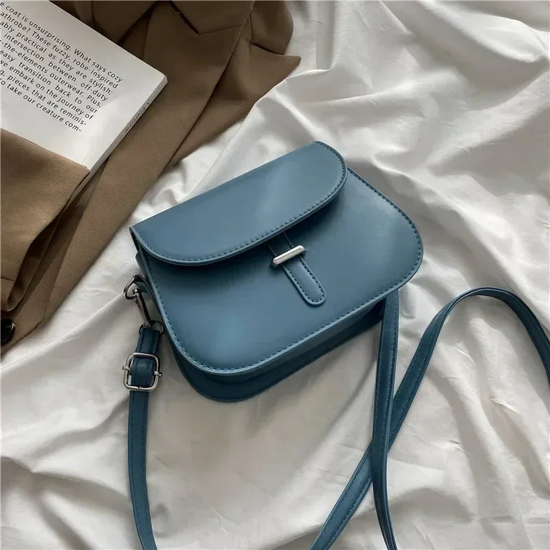 PU Leather Saddle Crossbody Shoulder Bag