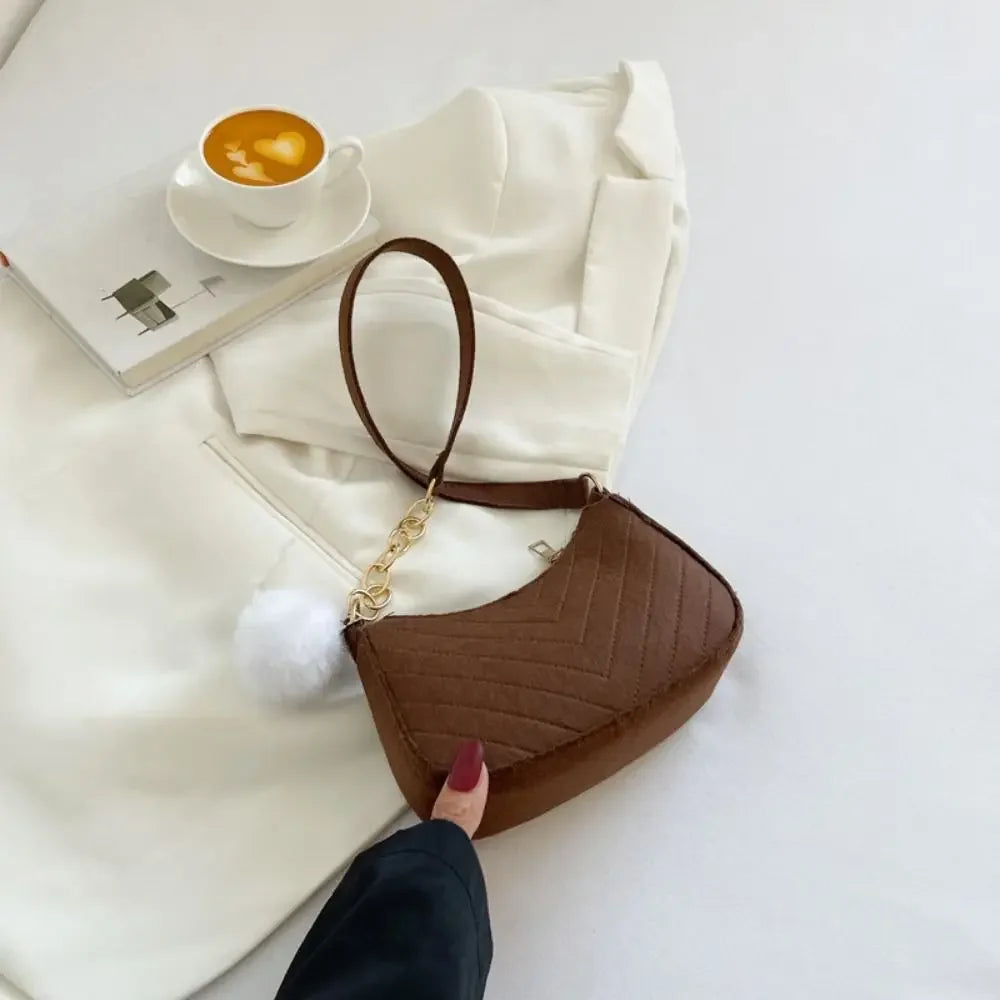 Solid Color Mini Underarm Shoulder Bag