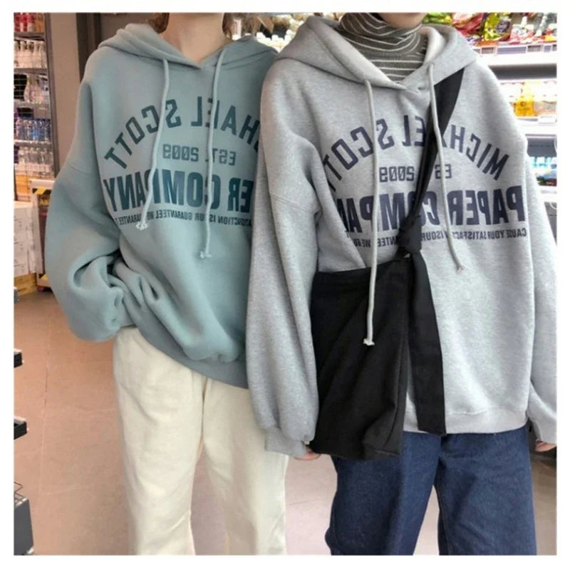 Vintage Casual Letter Printed Warm Hoodie 4