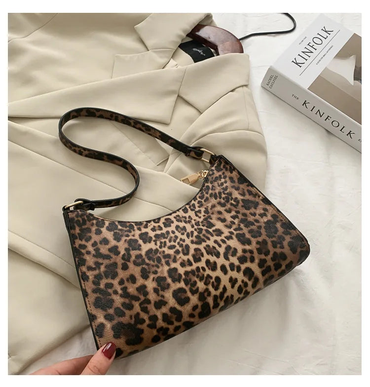Zebra Print PU Leather Underarm Shoulder Bag