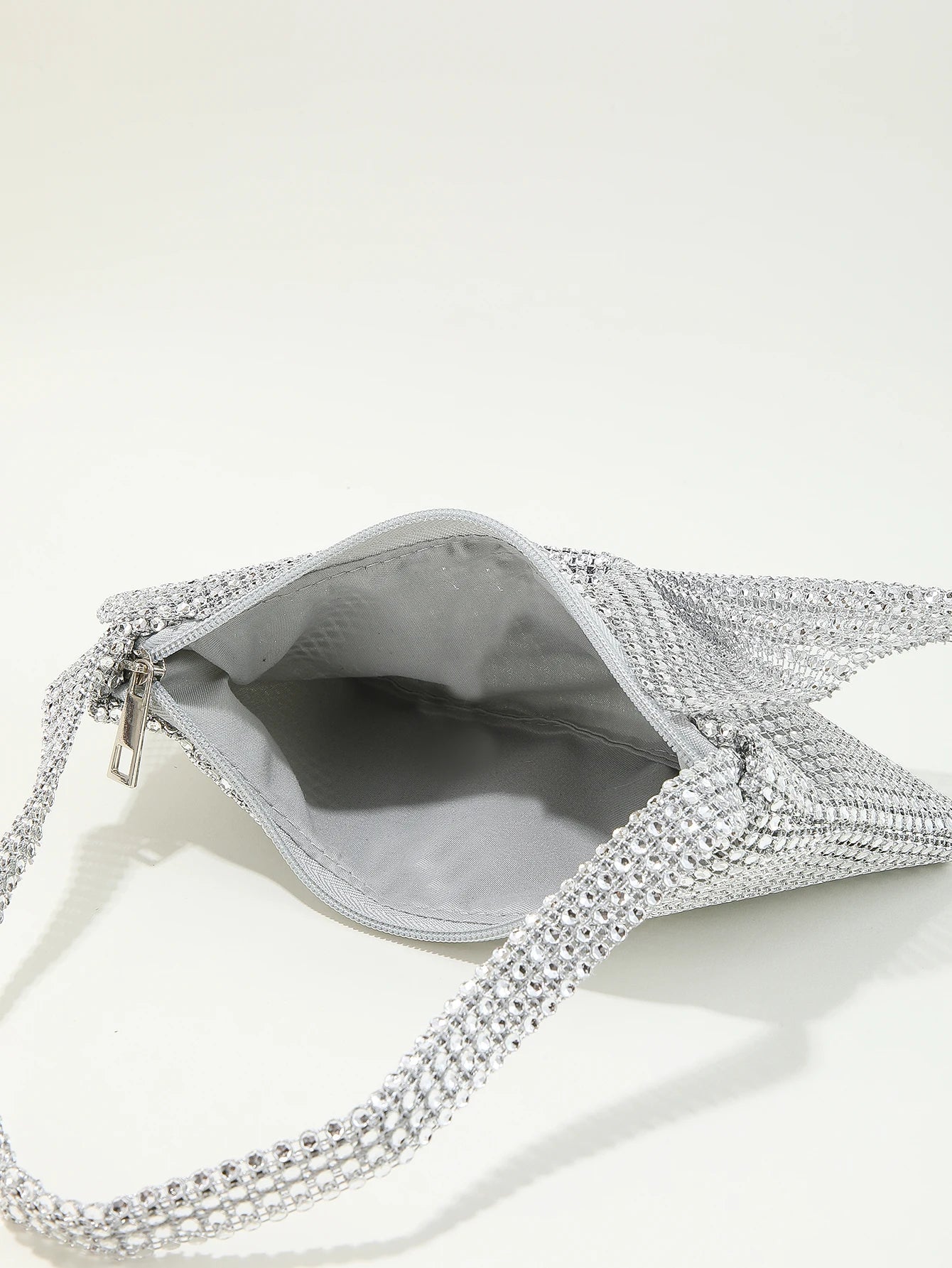 Shiny Rhinestone Bow Evening Clutch Bag - Fashionpara
