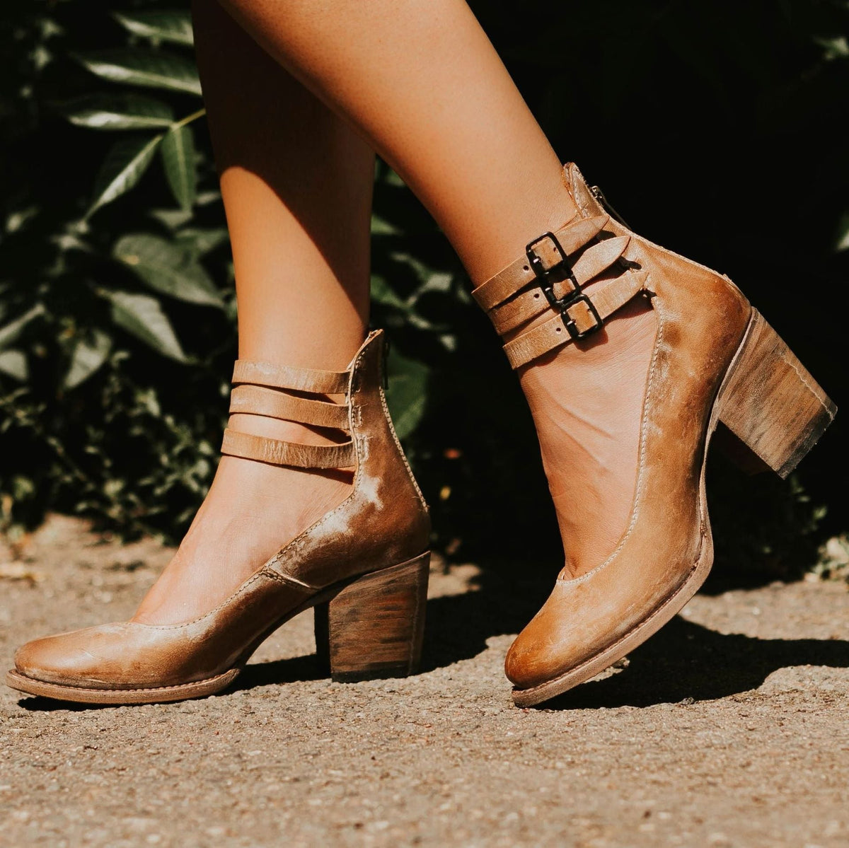 Fashion Thick Heel High Heel Three Breasted Shoes